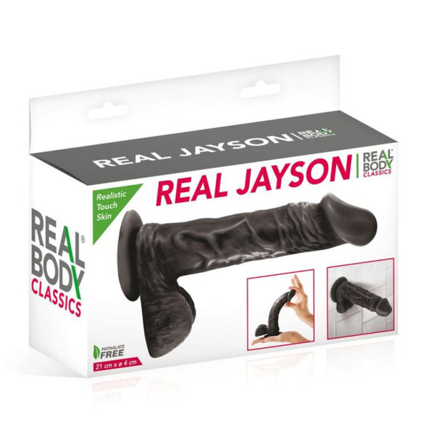 Фаллоимитатор на присоске Real Body-Real Jayson Black