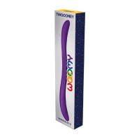 Фалоімітатор подвійний Wooomy Twoooney Semirealistic Double Dong Purple