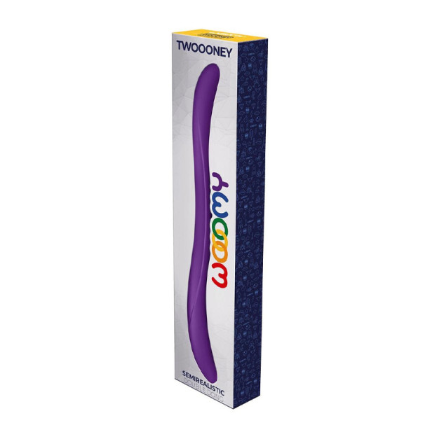 Фаллоимитатор двойной Wooomy Twoooney Semirealistic Double Dong Purple