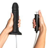 Фалоімітатор який кінчає Strap-On-Me Squirting Cum Dildo Realistic Black 3.9 см