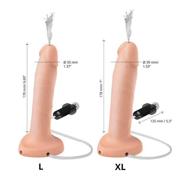 Фалоімітатор який кінчає Strap-On-Me Squirting Cum Dildo Realistic Flash 3.9 см