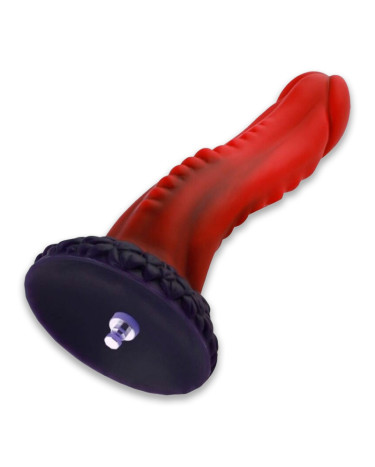 Силіконовий ділдо Hismith 8.35" Curved Silicone Dildo Red Monster Series