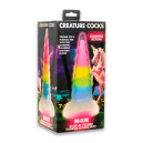 Фентезійний фалоімітатор Creature Cocks Luminescent Rainbow Silicone Dildo