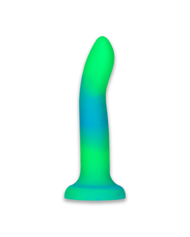 Фалоімітатор Addiction Rave 8″ Glow in the Dark Dildo Blue Green