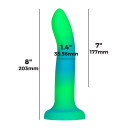 Фалоімітатор Addiction Rave 8″ Glow in the Dark Dildo Blue Green