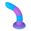 Фалоімітатор Addiction Rave 8″ Glow in the Dark Dildo Blue Purple