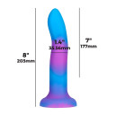 Фалоімітатор Addiction Rave 8″ Glow in the Dark Dildo Blue Purple