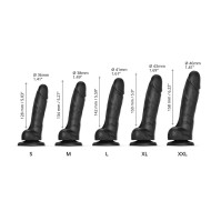Фалоімітатор Strap-On-Me Sliding Skin Realistic Dildo Black XXL