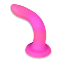 Dildo Addiction Rave 8″ Glow in the Dark Dildo Pink Purple