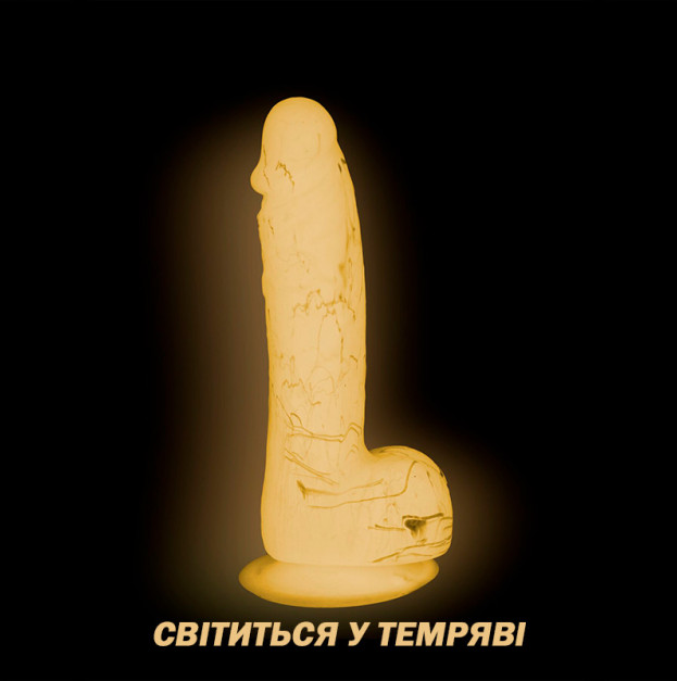 Фалоімітатор Addiction Brandon 7.5″ Glow in the Dark Pink
