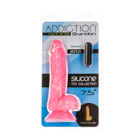 Фалоімітатор Addiction Brandon 7.5″ Glow in the Dark Pink