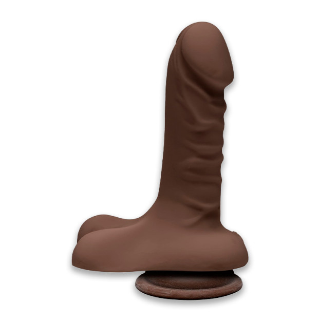 Фалоімітатор Doc Johnson The D - Super D - 6 Inch With Balls - ULTRASKYN - Chocolate