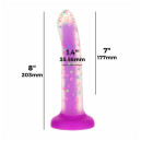 Фалоімітатор Addiction Rave 8″ Glow in the Dark Dildo Purple Confetti