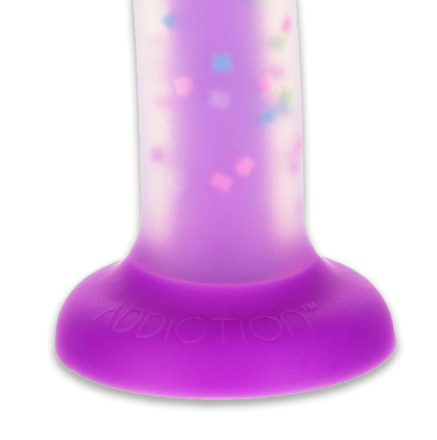Фалоімітатор Addiction Rave 8″ Glow in the Dark Dildo Purple Confetti