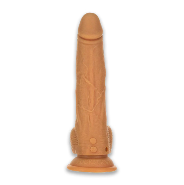 Фалоімітатор-пульсатор Naked ADDICTION Dominic 9″ Caramel
