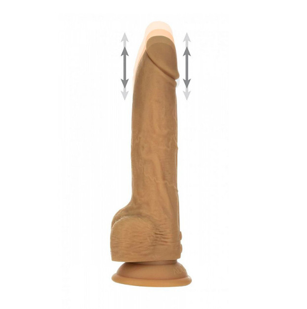 Фалоімітатор-пульсатор Naked ADDICTION Dominic 9″ Caramel