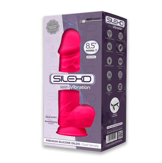 Фалоімітатор з вібрацією SilexD Norman Vibro Pink MODEL 1 size 8.5in