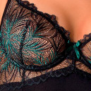 Корсет з пажами FLORIS CORSET чорний