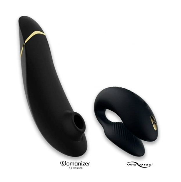 Подарунковий набір Golden Moments: Womanizer Premium та We-Vibe Chorus Black