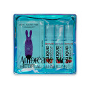 Набір з 3-х смаків стимулювального лубриканта Amoreane Med та віброкулі Adrien Lastic Purple