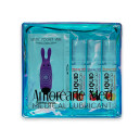 Набір з 3-х смаків стимулювального лубриканта Amoreane Med та віброкулі Adrien Lastic Purple