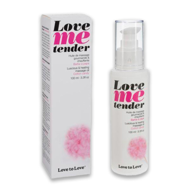 Зігріваюча масажна олія Love To Love - Love Me Tender Cotton candy 100 мл