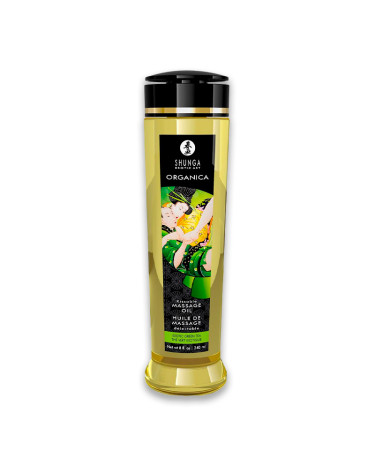 Органічна масажна олія з вітаміном Е Shunga ORGANICA Exotic green tea 240 мл
