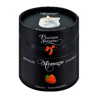 Свічка для масажу в керамічному посуді Plaisirs Secrets Strawberry