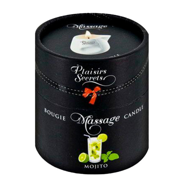 Свічка для масажу в керамічному посуді Plaisirs Secrets Mojito