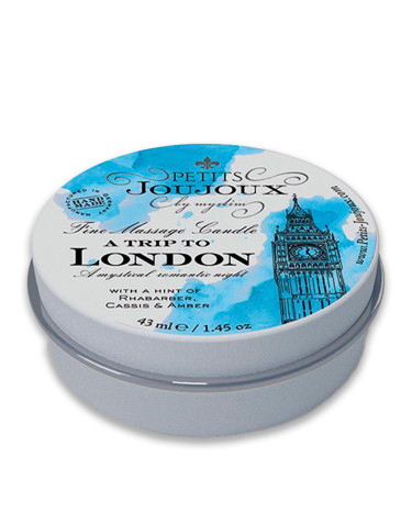 Свічка для масажу з афродизіаками Petits Joujoux - London - Rhubarb, Cassis and Ambra