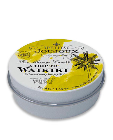 Свічка для масажу з афродизіаками Petits Joujoux - Waikiki Beach - Coconut and Pineapple