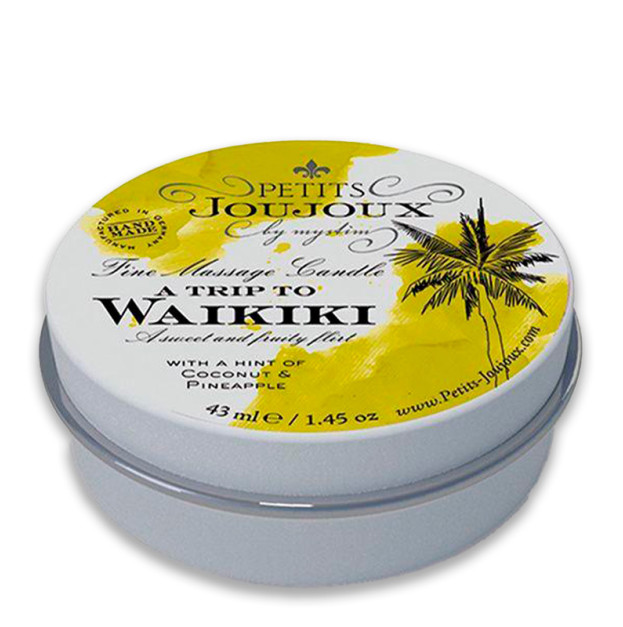 Свічка для масажу з афродизіаками Petits Joujoux - Waikiki Beach - Coconut and Pineapple