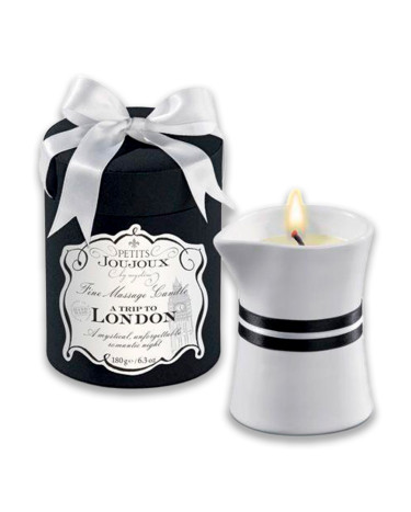 Свічка для масажу Petits Joujoux - London - Rhubarb, Cassis and Ambra