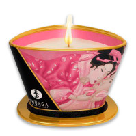 Свічка для масажу з афродизіаками Shunga Massage Candle - Rose Petals