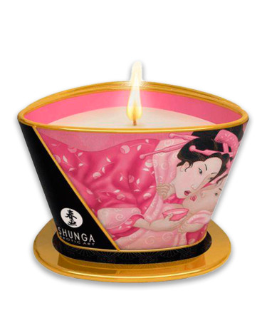 Свічка для масажу з афродизіаками Shunga Massage Candle - Rose Petals