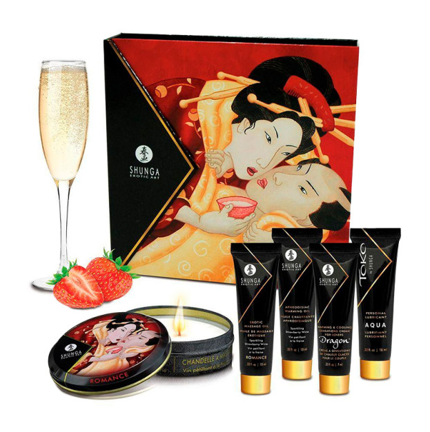 Подарочный набор Shunga Geishas Secrets Sparkling Strawberry Wine