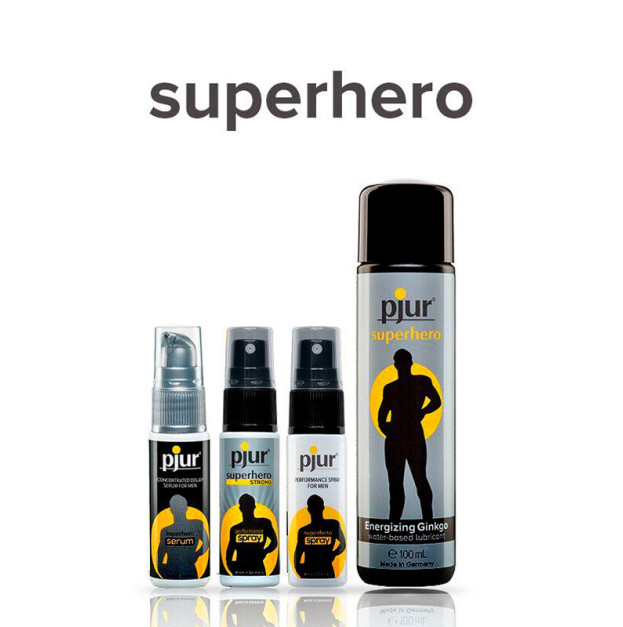 Стимулюючий лубрикант на водній основі з екстрактом гінкго білоба Pjur Superhero glide 100мл