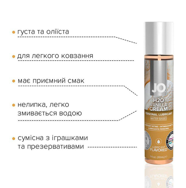 Water-based lubricant System JO H2O Vanilla 30 ml
