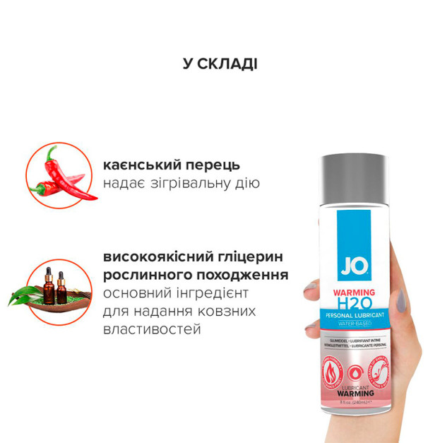 Лубрикант на водній основі System JO H2O WARMING 240 мл