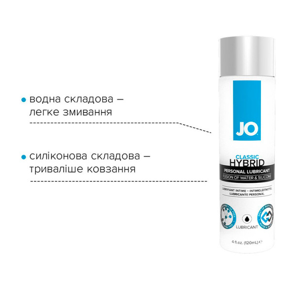 Лубрикант на гибридній основі System JO Classic Hybrid 120 мл