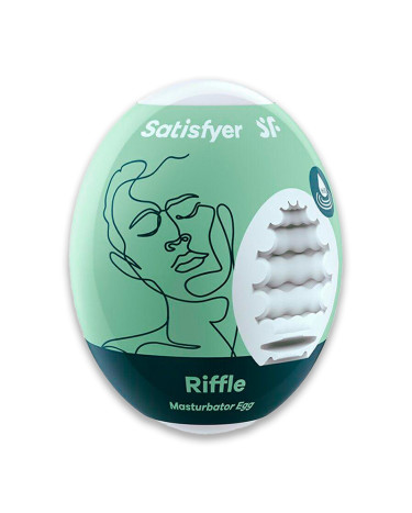 Самосмазывающийся мастурбатор-яйцо Satisfyer Masturbator Egg Single Riffle