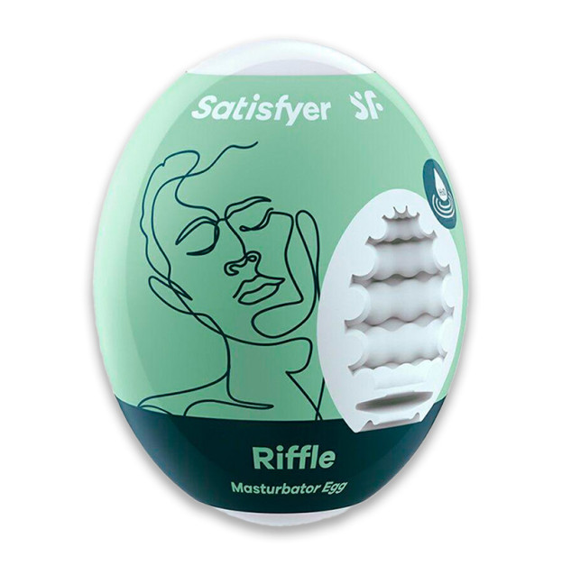 Самосмазывающийся мастурбатор-яйцо Satisfyer Masturbator Egg Single Riffle