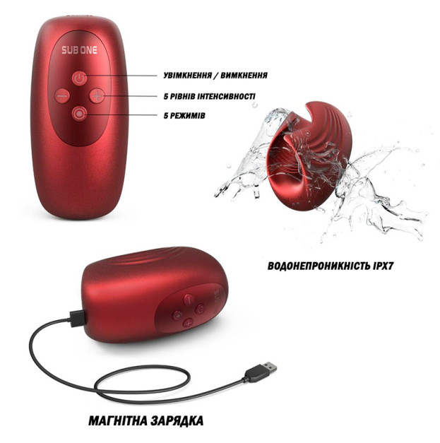 Мастурбатор Manwan SUB ONE Velvet Red