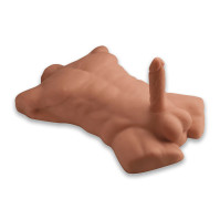 Торс з фалоімітатором на присосці SilexD Apollo L Male Torso Caramel