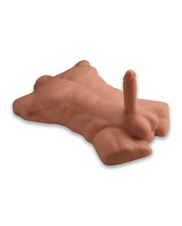 Торс з фалоімітатором на присосці SilexD Apollo L Male Torso Caramel