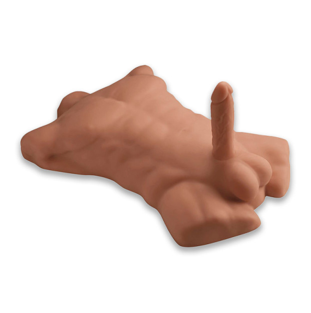 Торс з фалоімітатором на присосці SilexD Apollo L Male Torso Caramel