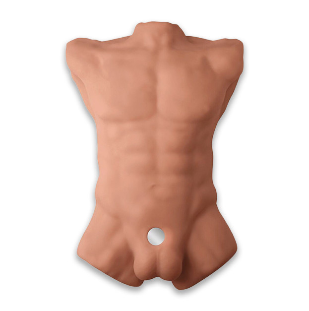 Торс з фалоімітатором на присосці SilexD Apollo L Male Torso Caramel