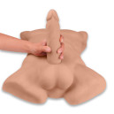 Торс с фаллоимитатором на присоске SilexD Apollo L Male Torso Caramel
