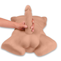 Торс з фалоімітатором на присосці SilexD Apollo L Male Torso Caramel