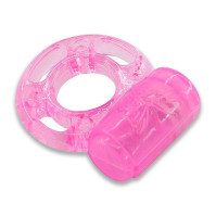 Elastic Vibrating Cock Ring Pink